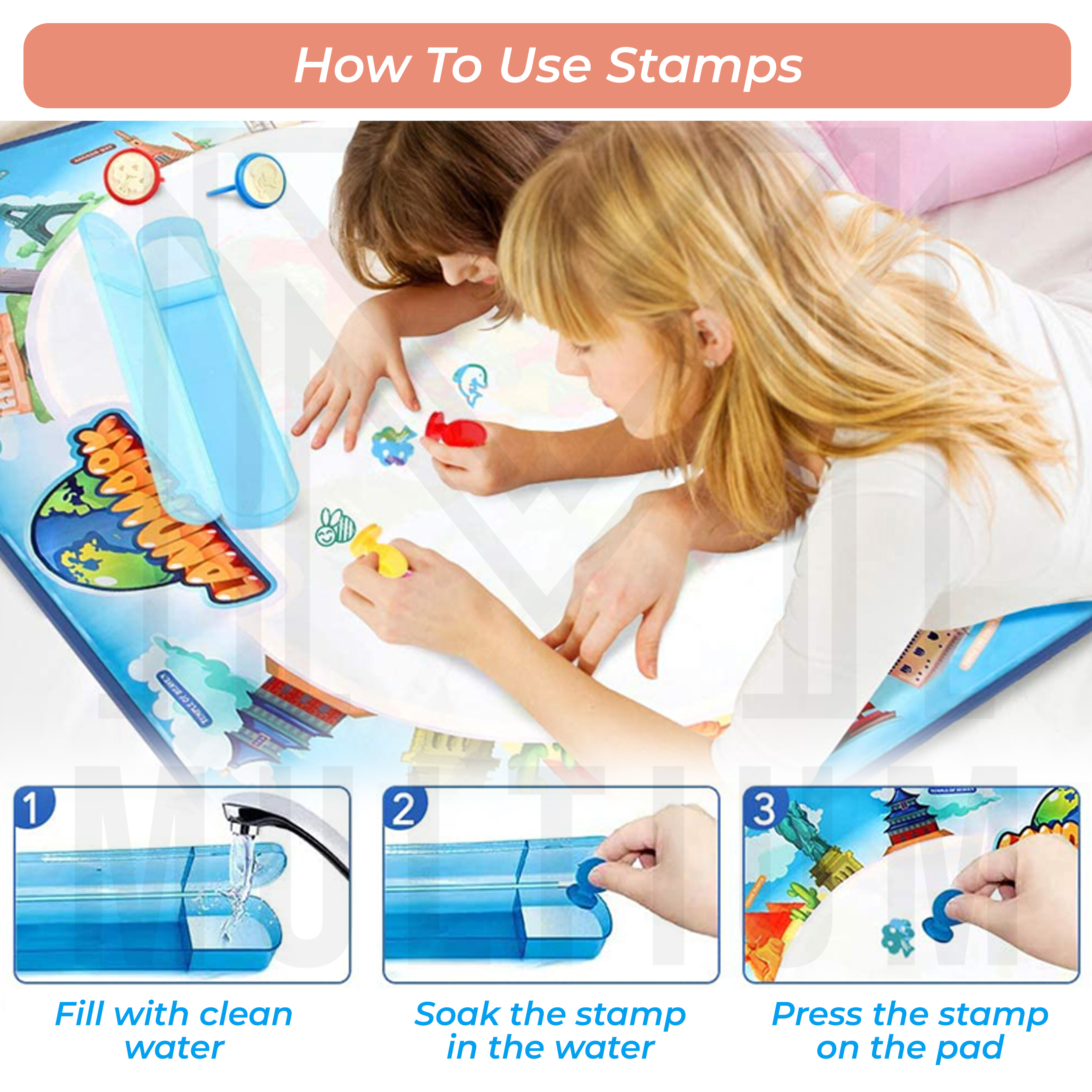 Aqua Magic Water Drawing Cloth Doodle Mat Extra Large Doodling Mat ...