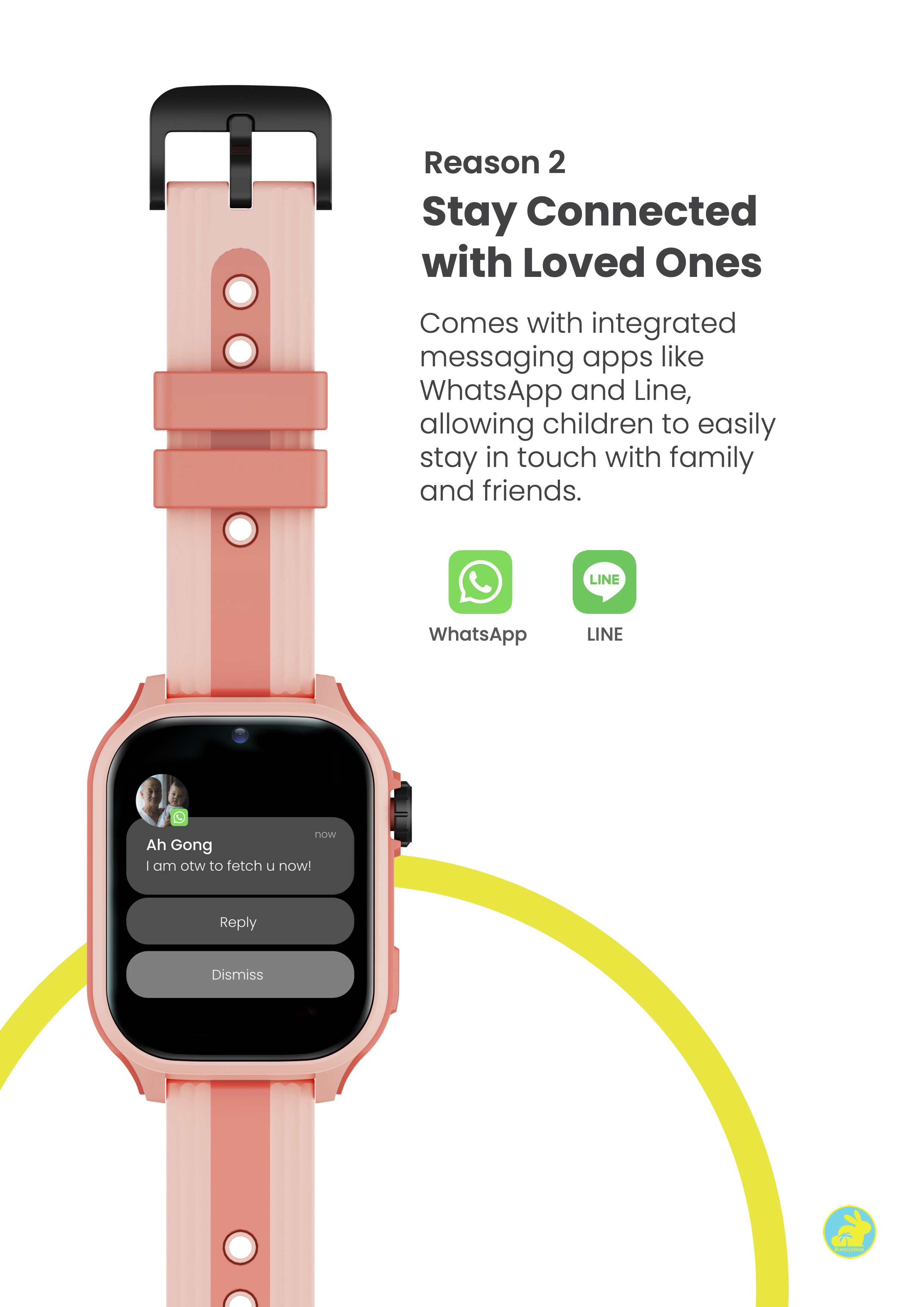 Bunnyshop® Buddy Watch Gen 2 / Angel Watch Pro: 4G Kids Smart Watch ...