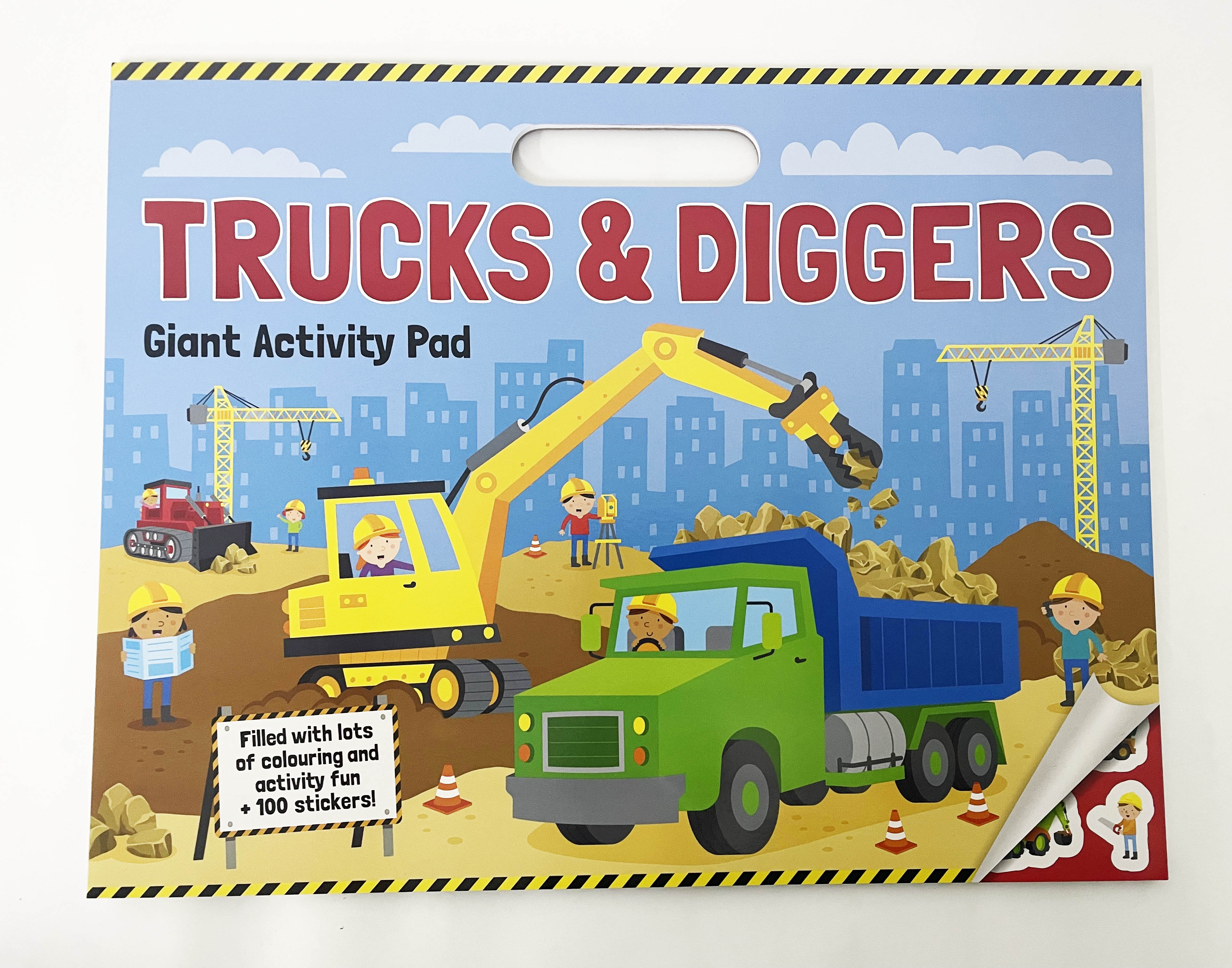 Trucks & Diggers Giant Activity Book For Kids With 100+ Stickers ...