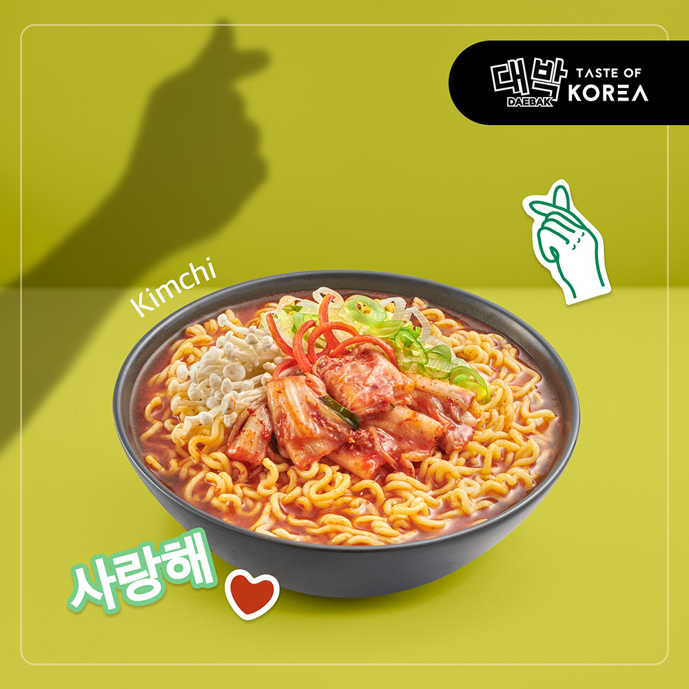 (113gx5 pack) DAEBAK Ramen Instant Noodle Seafood Kimchi Spicy Rabokki ...