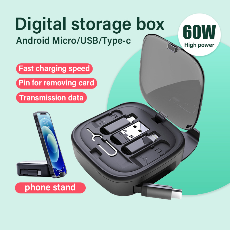 [SG Stock]60w 6 in 1 Multifunctional Retractable Cord Storage Box USB ...