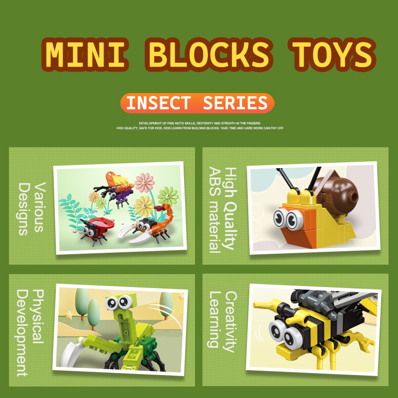 Mini Building Blocks, Kids toys, over 50 designs, Insct Series, Sg ...
