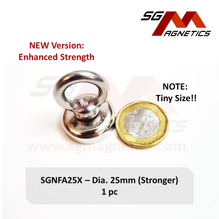 Strong Magnet Eyebolt Eyelet Neodymium Small 25mm 36mm 48mm M5 M6 M8 ...