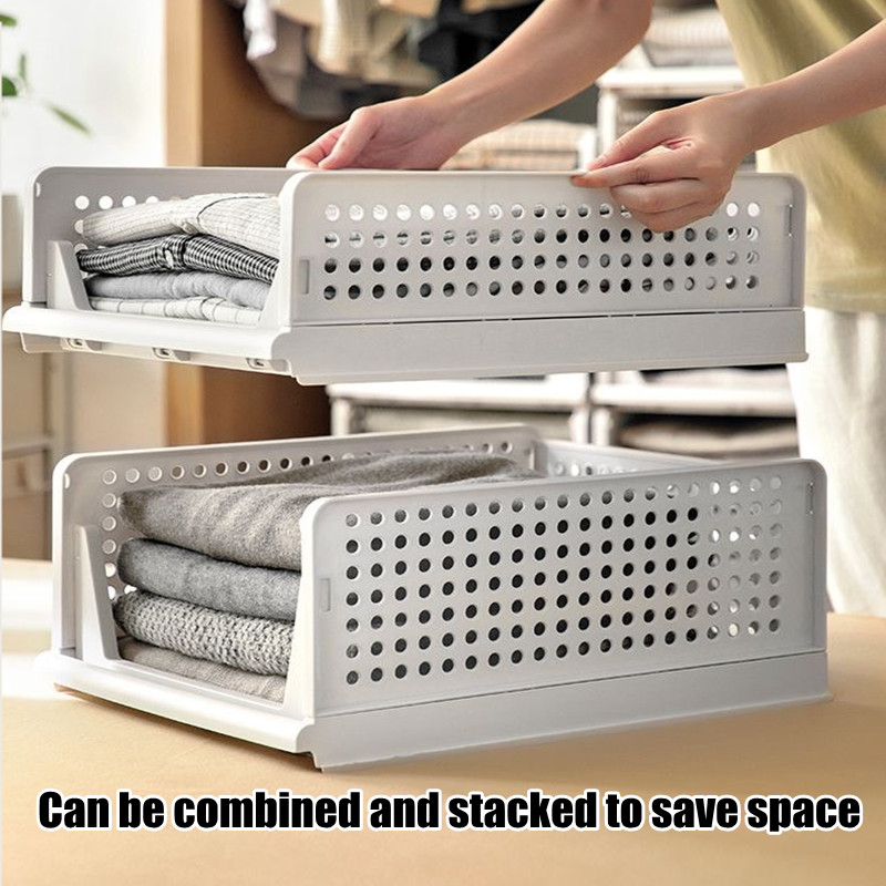 [SG Stock]Foldable Wardrobe Organiser Stackable Storage Desk Table ...