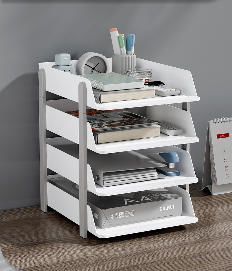 【SG Stock】A4 Stackable Document Tray Desk Document Tray File Organiser ...