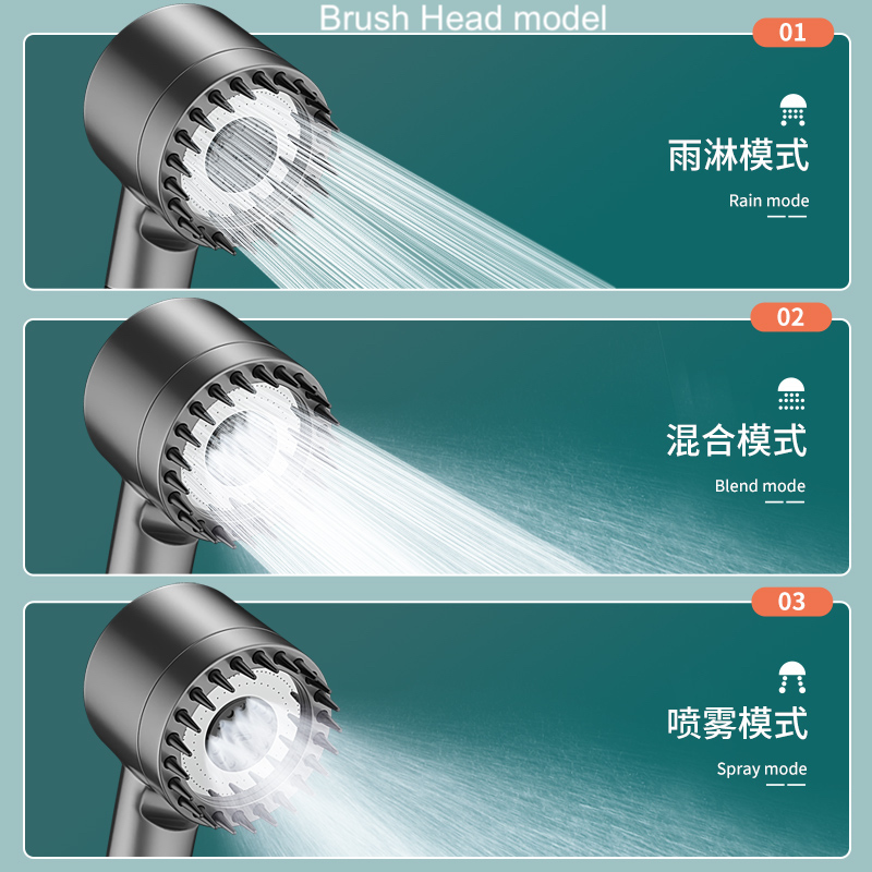 Easyhome.sg Shower Head Different Modes High Pressure Handheld Nozzle ...