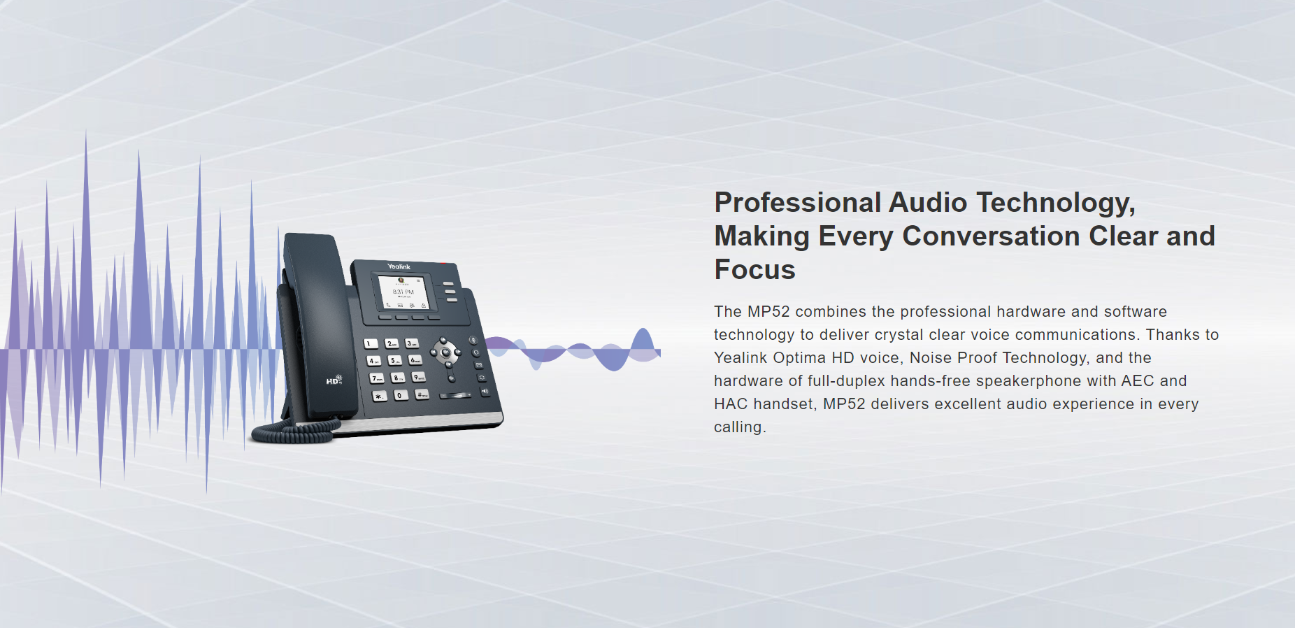 Yealink MP52 Teams / MP52 E2 Teams Edition HD IP Phone - 12 Months ...