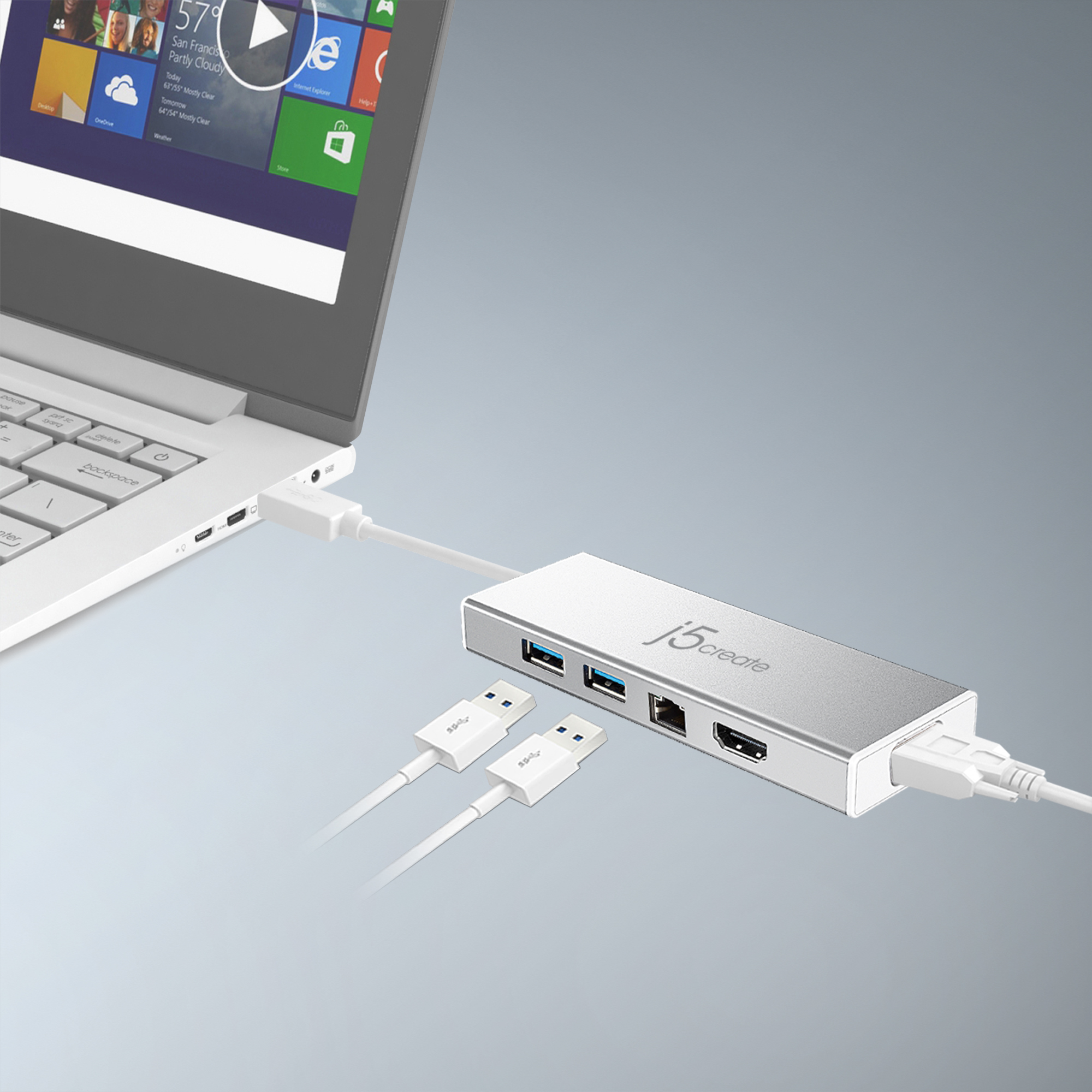 J5CREATE JUD380 USB 3.0 MINI DOCK [MICROSOFT PC/LAPTOP/APPLE 1080P FHD ...