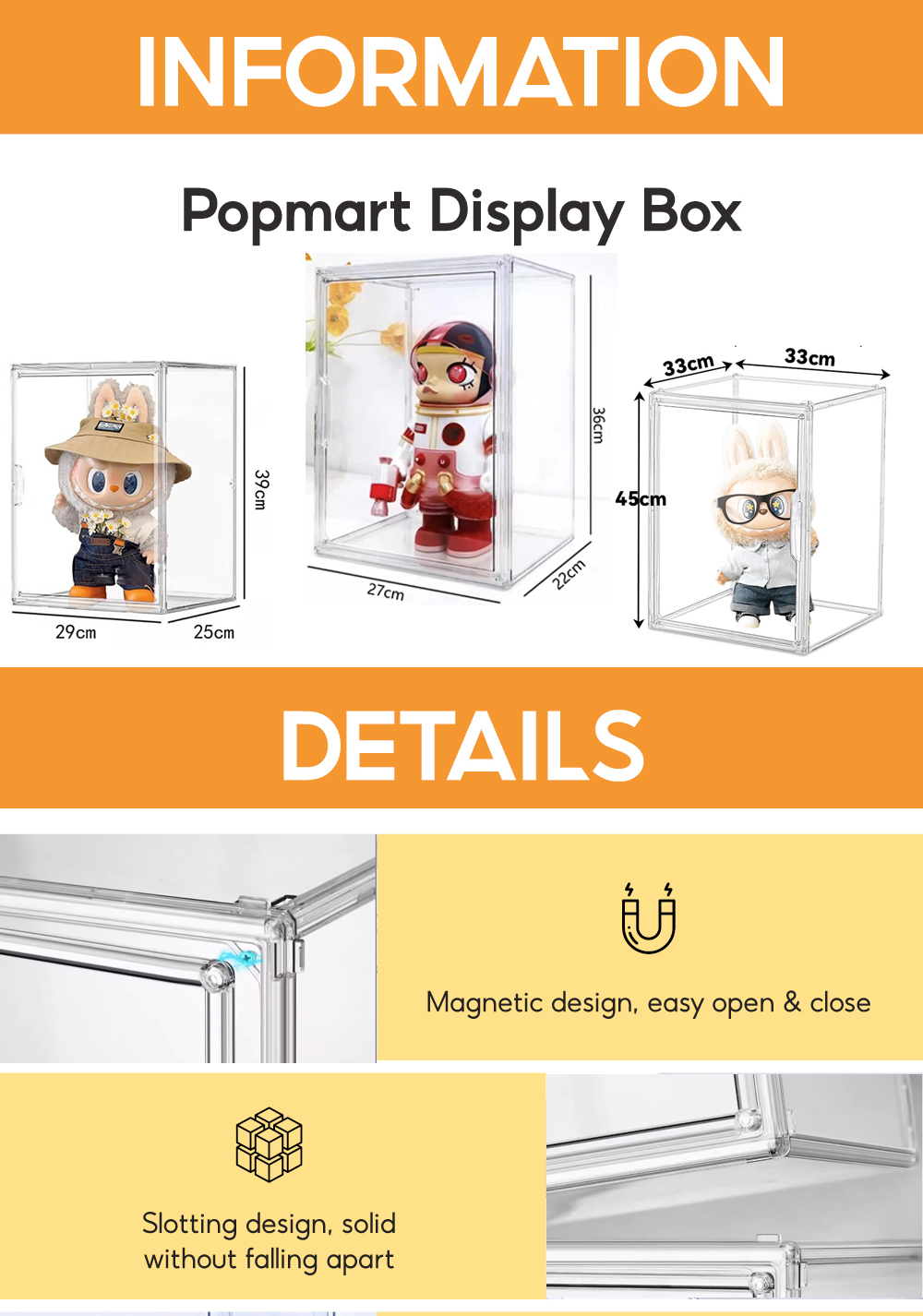 【SG Stock】Molly 400 % display box Popmart display box Pop mart Display ...