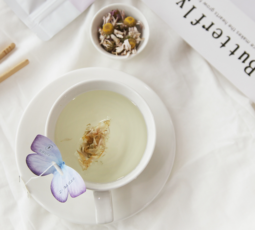 KKOKDAM Korean Tea Bags - Marigold Butterfly Tea Bags - Decaf Tea