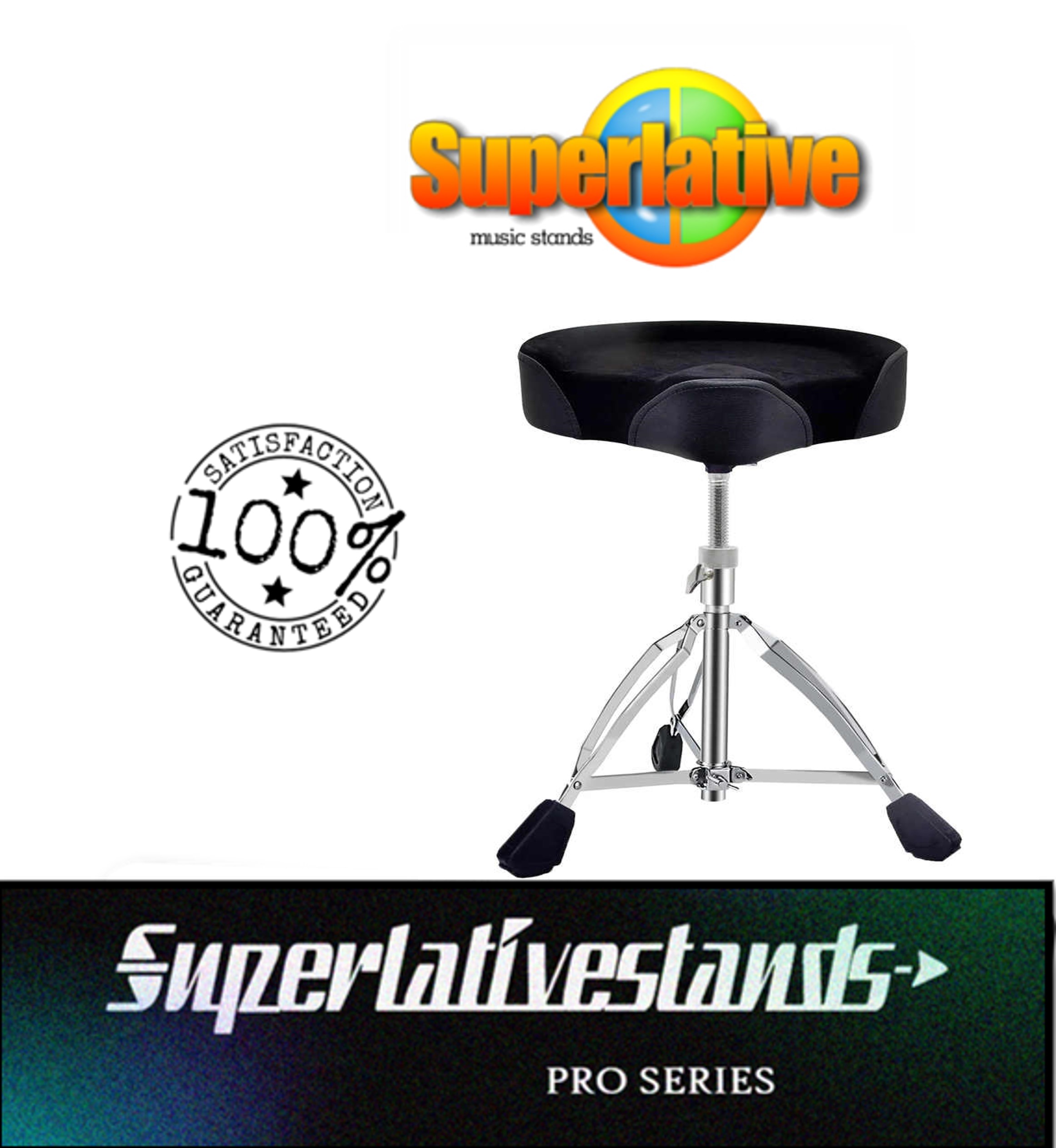 Drum Throne Heavy Duty Drummer's Stool Motorcycle Seat Saddle Black ...