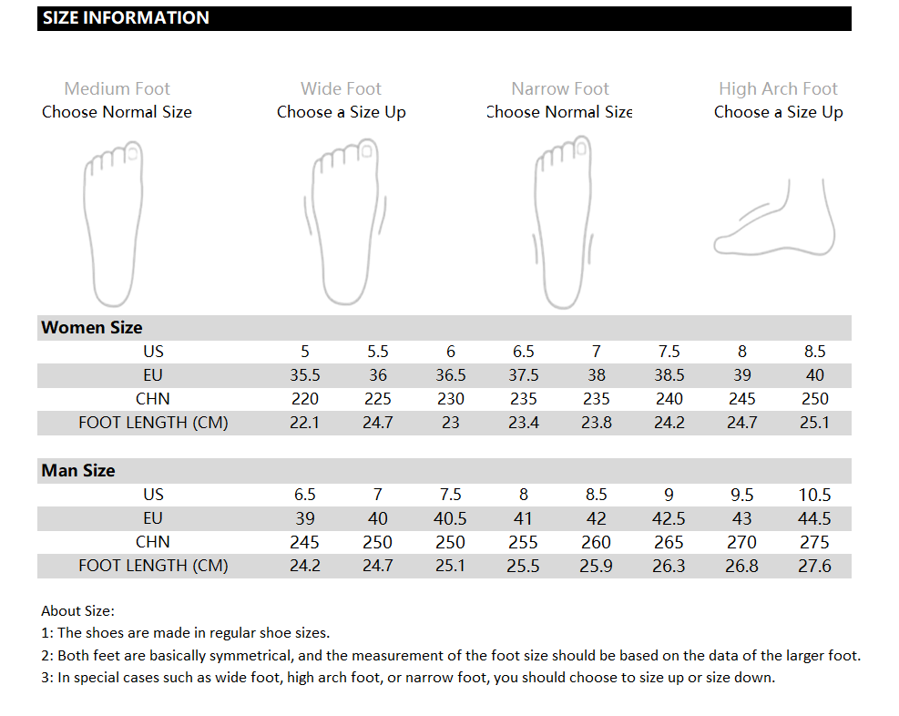 Fila sandals size on sale chart