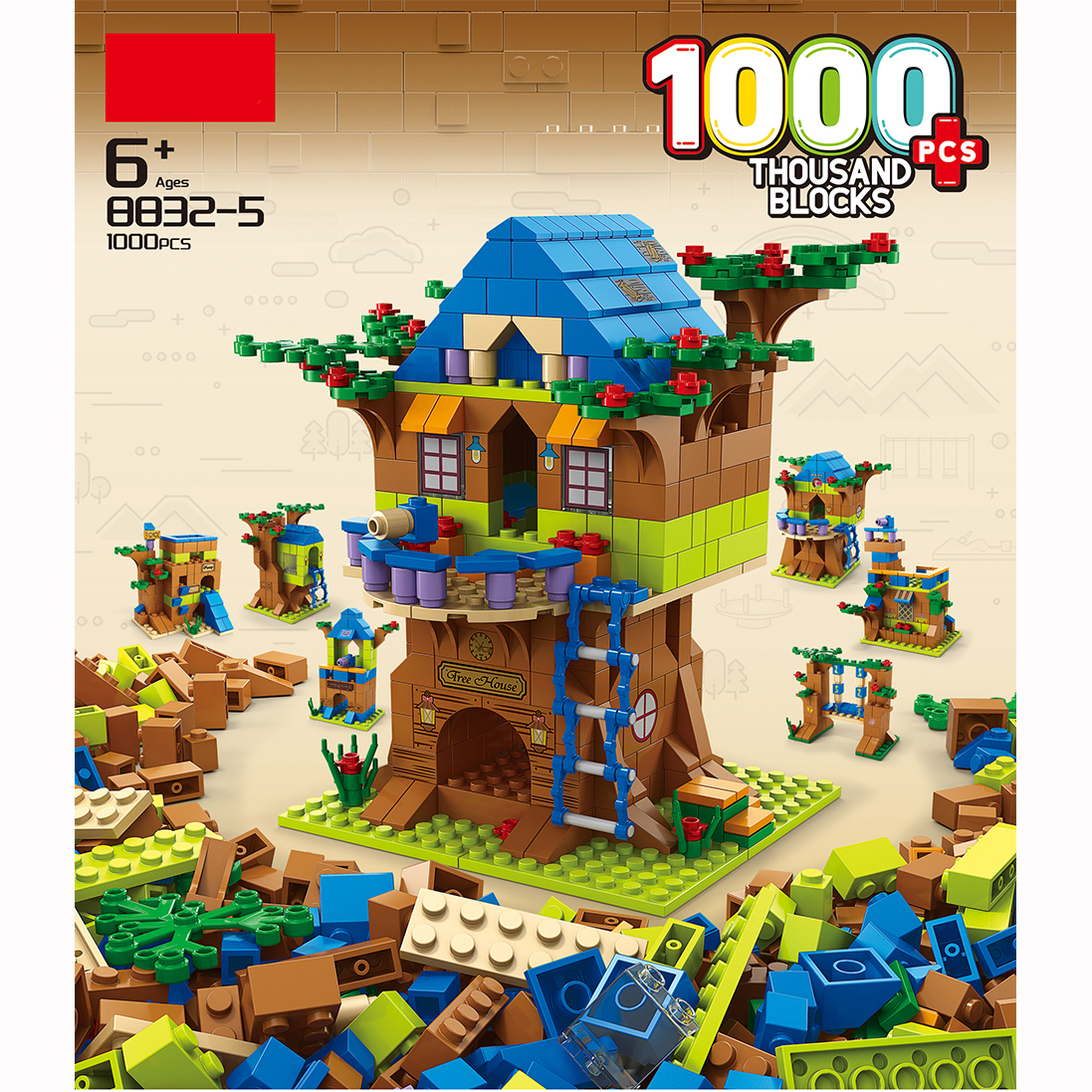 Kids 1000 Pcs Building Blocks Tree House | Shopee Singapore