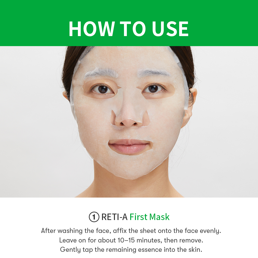 [VT] CICA RETI-A ALL IN ONE 3STEP MASK Retinol 0.3%, Panthenol ...