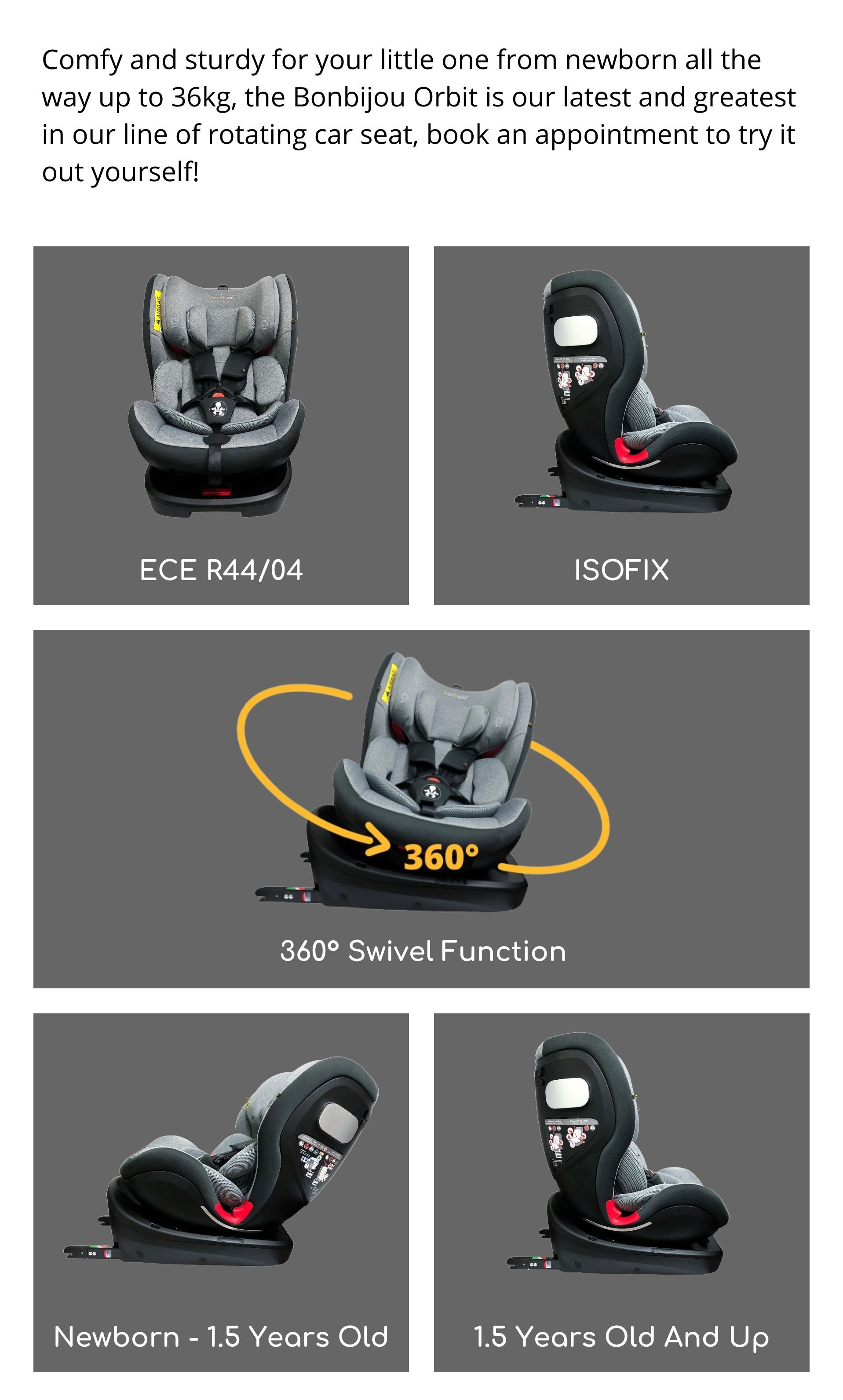 Bonbijou revolution 360 outlet car seat