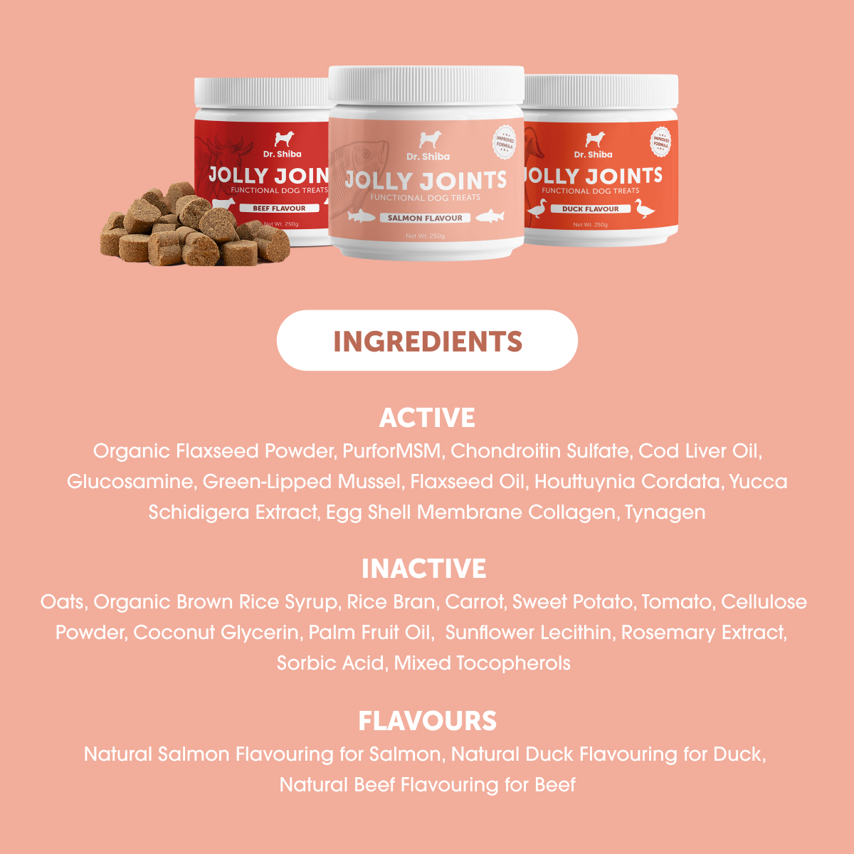Gallery Detail: Dr Shiba Jolly Joints Healthy Dog Treats Snacks Dog Multivitamins