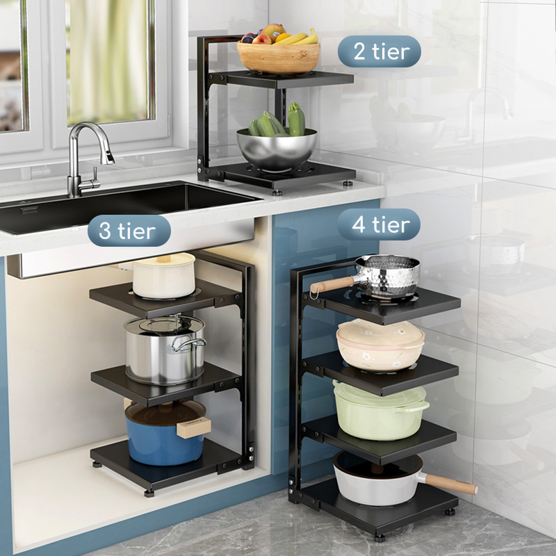 Easyhome.sg Pot Rack/ Frying Pan Rack Storage Shelf Tray Kitchen ...