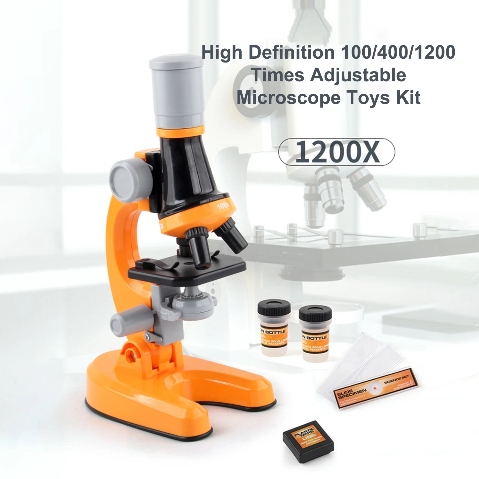 STEM Children's Microscope Kit | 1200X Magnification | Kids Educational ...