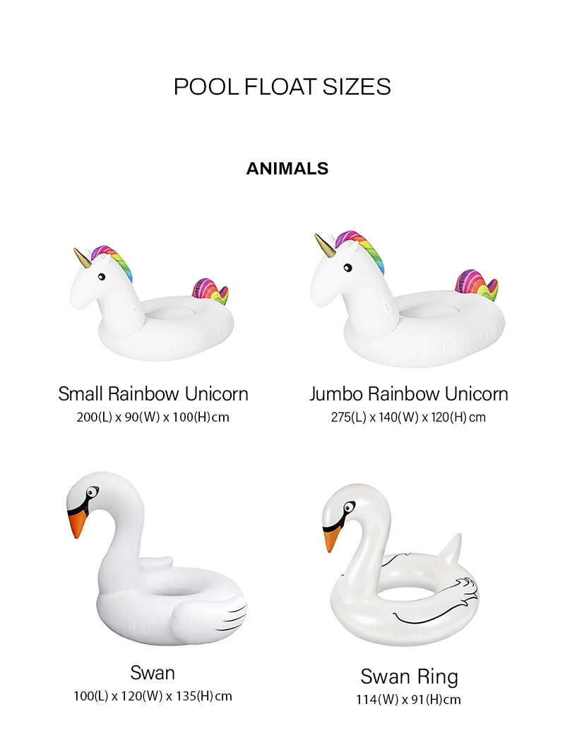 【MANY DESIGNS】Jumbo Inflatable pool Float Pizza Float Unicorn Duck ...
