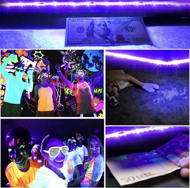 5v waterproof usb uv ultraviolet LED light, glow in the dark, black ...