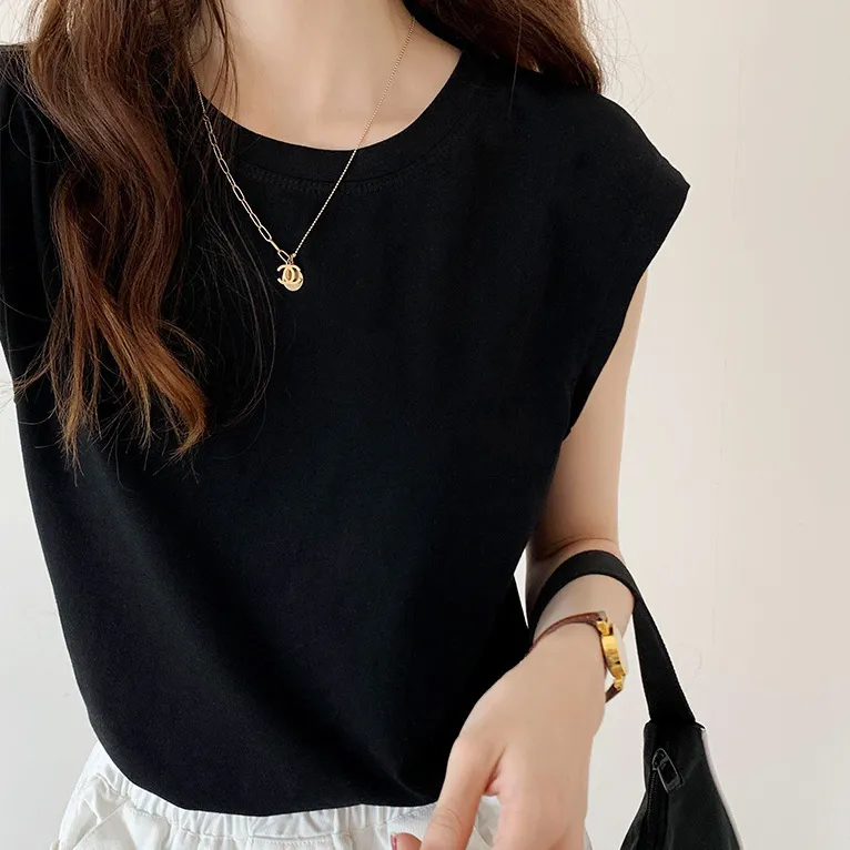 Muuv-It Women Sleeveless Tank Top Loose Shoulder Pad Design Korean ...