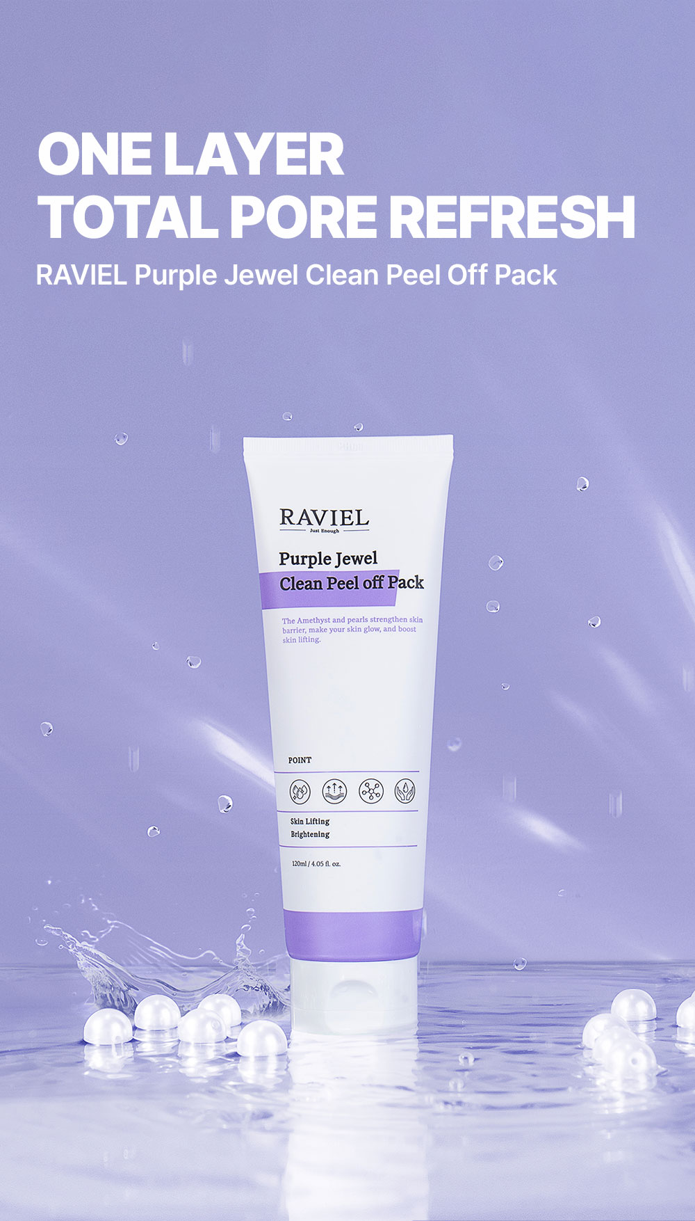 [RAVIEL] Purple Jewel Clean Peel Off Pack 120ml / Peel Off Mask ...