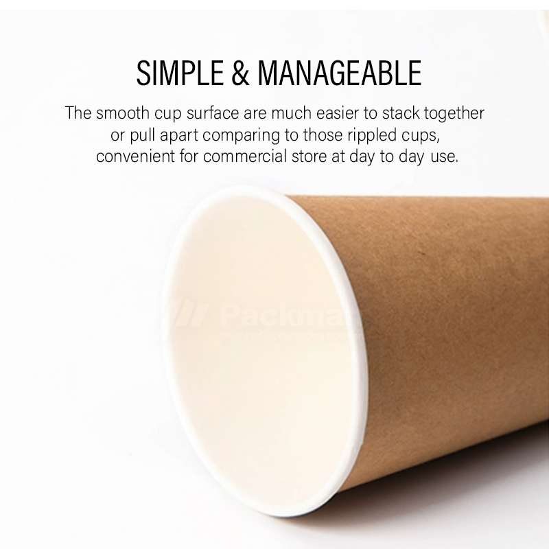 [50/100PCS] Kraft Paper Cup Disposable Coffee Cups Double Wall Brown ...