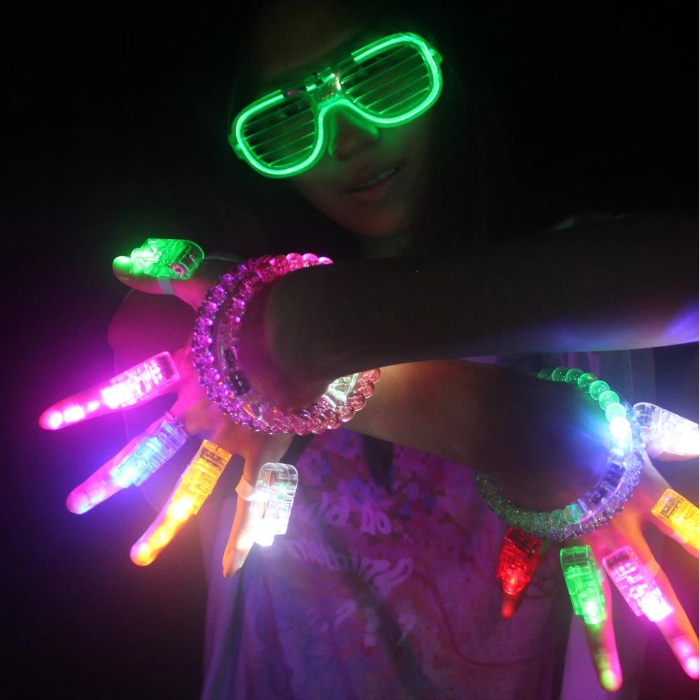 [Wholesale] LED Finger Lights Glowing Dazzle Colour Laser Emitting ...