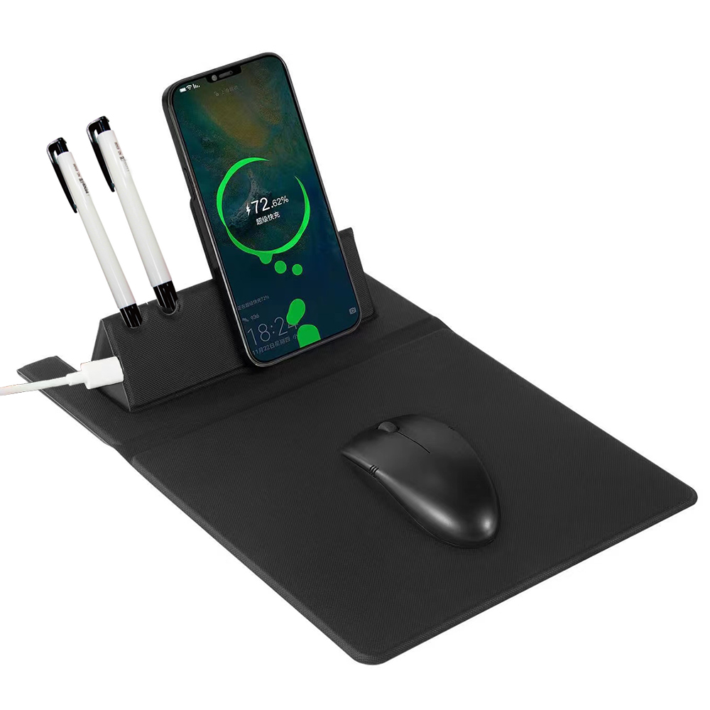 Wireless Charging Mouse Pad 3-in-1 Ultra Smooth Foldable MousePad with ...