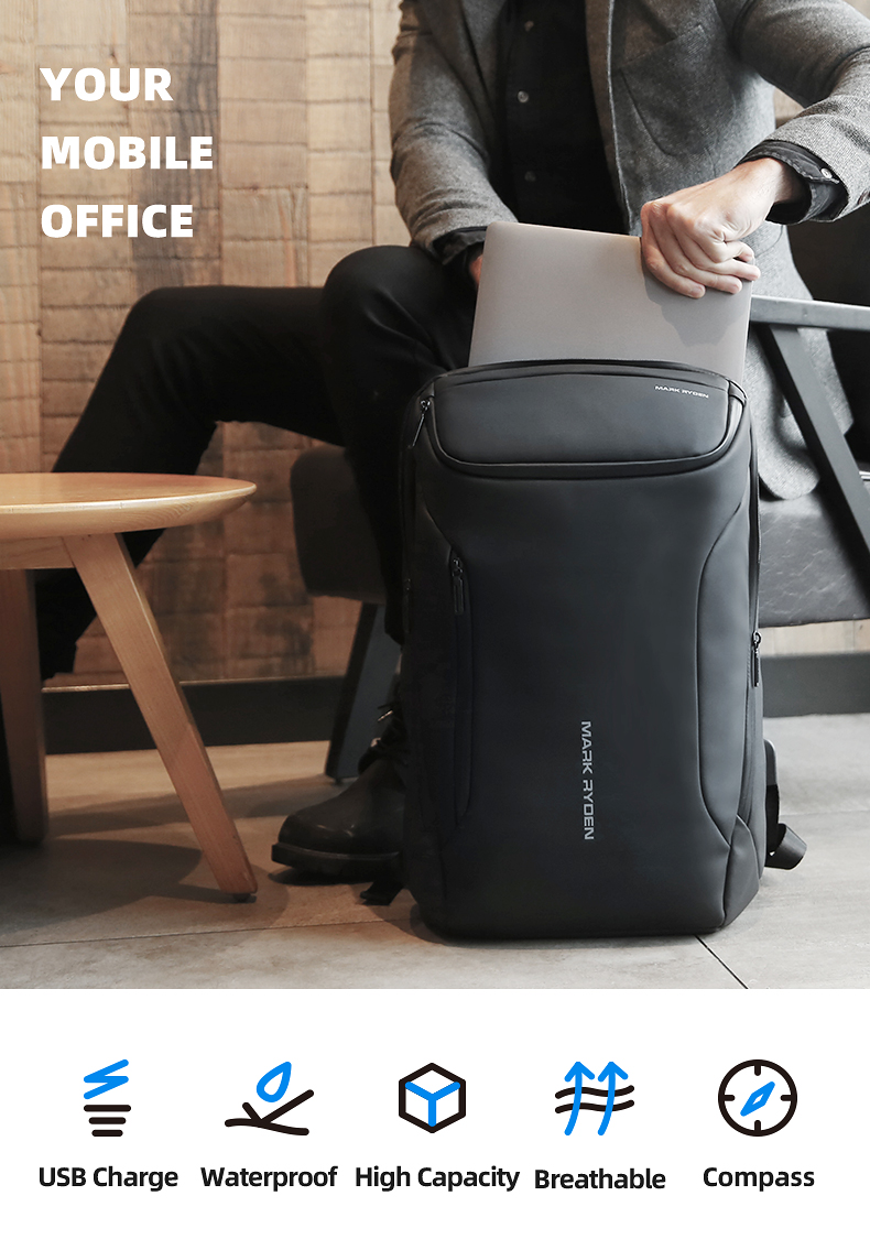 Leather Backpack For Men & Women – Waterproof 15.6 Inch Laptop Bag For Travel, Hiking & Work