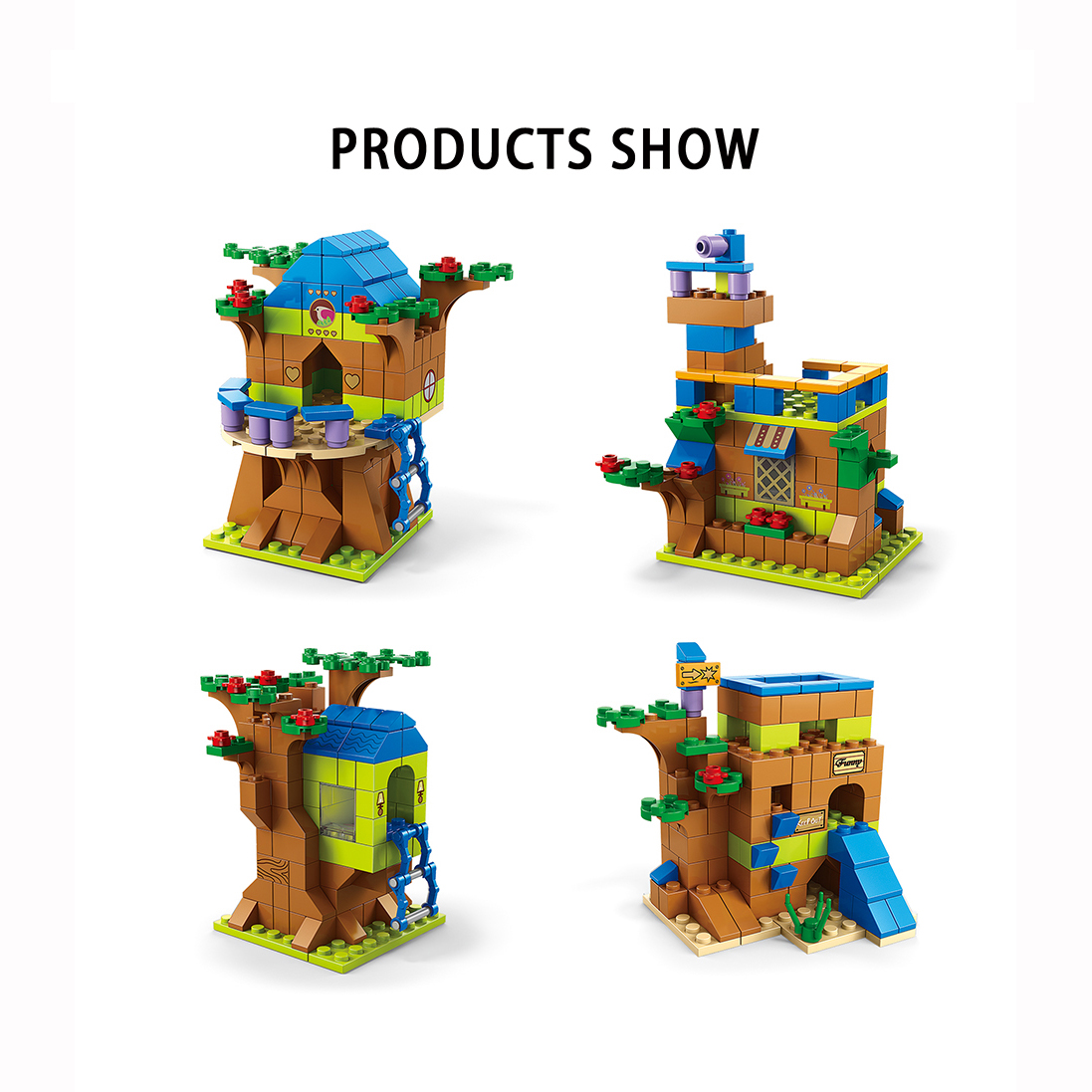 Kids 1000 Pcs Building Blocks Tree House | Shopee Singapore