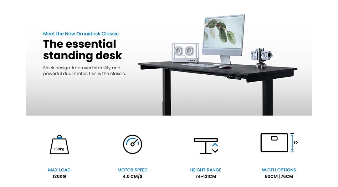 Omnidesk™ Classic Compact Wildwood (60cm Width) - The Compact Standing ...