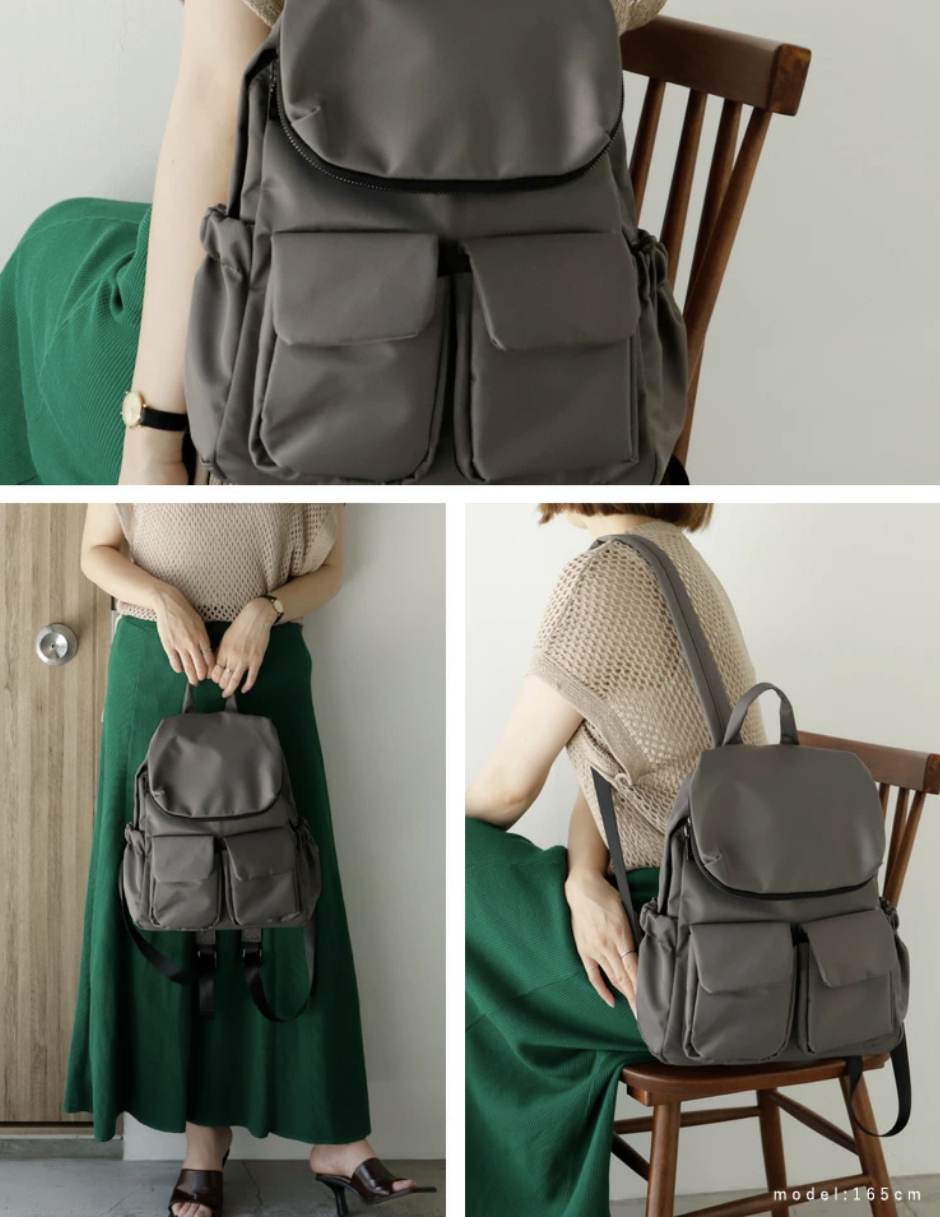 [limited sale/popular item]10 pockets backpack (Aroco)women lightweight ...