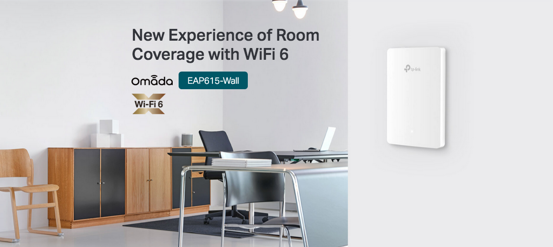 TP-LINK EAP615 WALL AX1800 Omada Wall Plate WiFi 6 PoE Access Point w4 ...