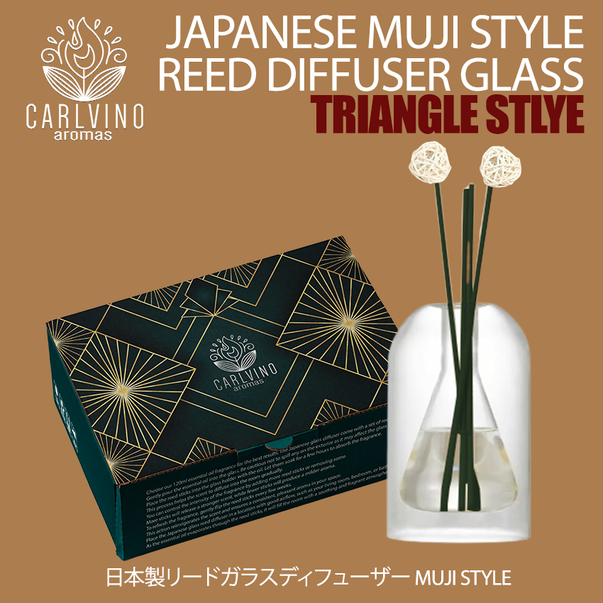 STYLISH & ELEGANT REED DIFFUSER GLASS CONTAINER WITH FREE REED STICKS ...