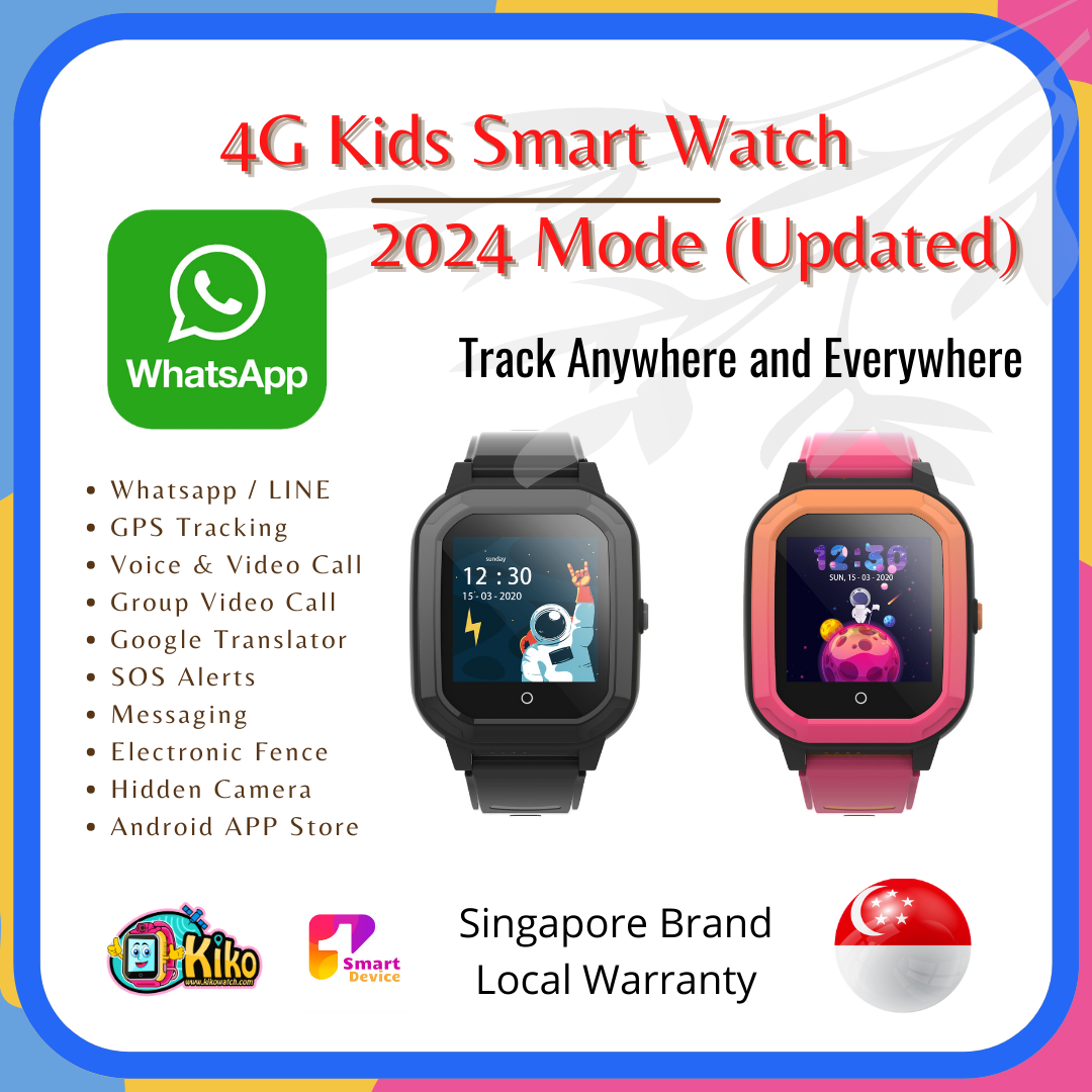 2024 Model KikoWatch KSwop KK 20 Whatsapp 4G GPS Tracking Phone Smart Watch Video Call Play Store Kids Shopee Singapore