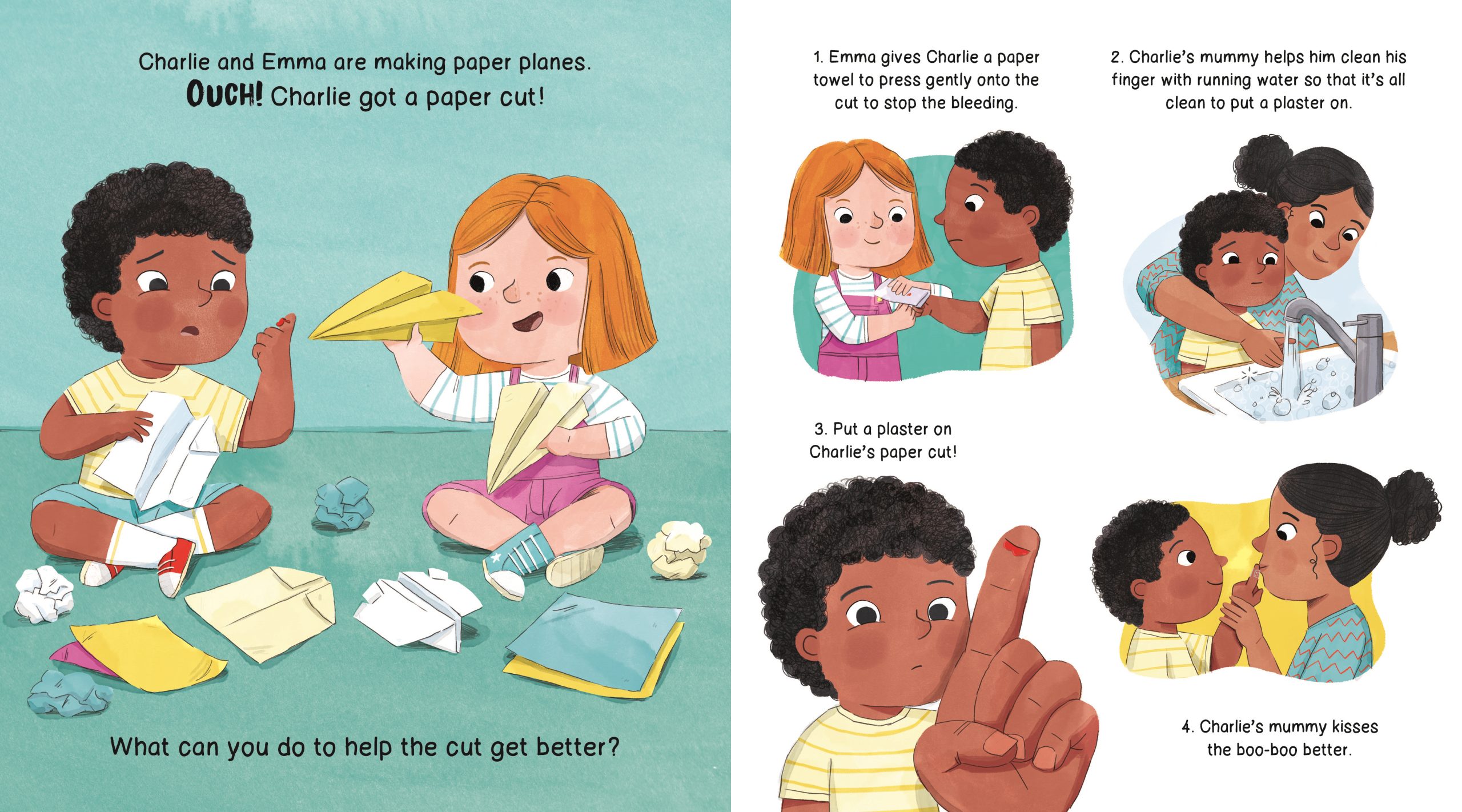 Boo Boo Board Book For Kids To Learn How To Treat Minor Injuries With ...