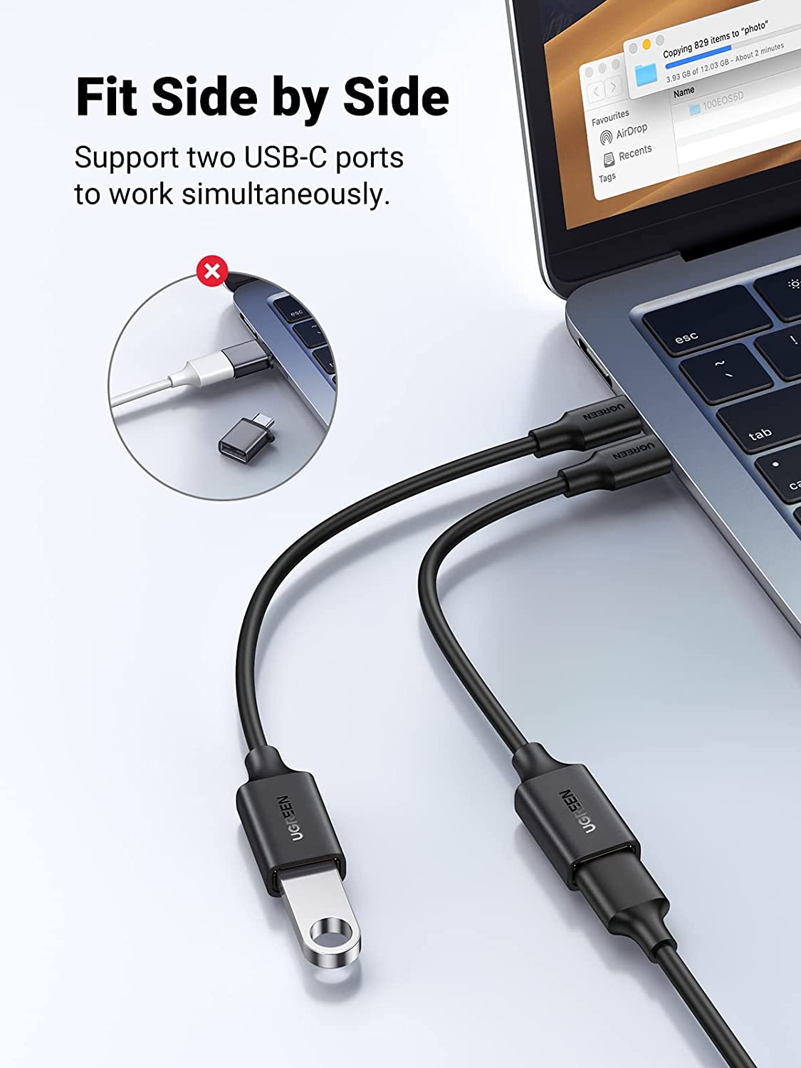UGREEN USB C to USB Adapter OTG Cable Type C Male to Type A Female ...
