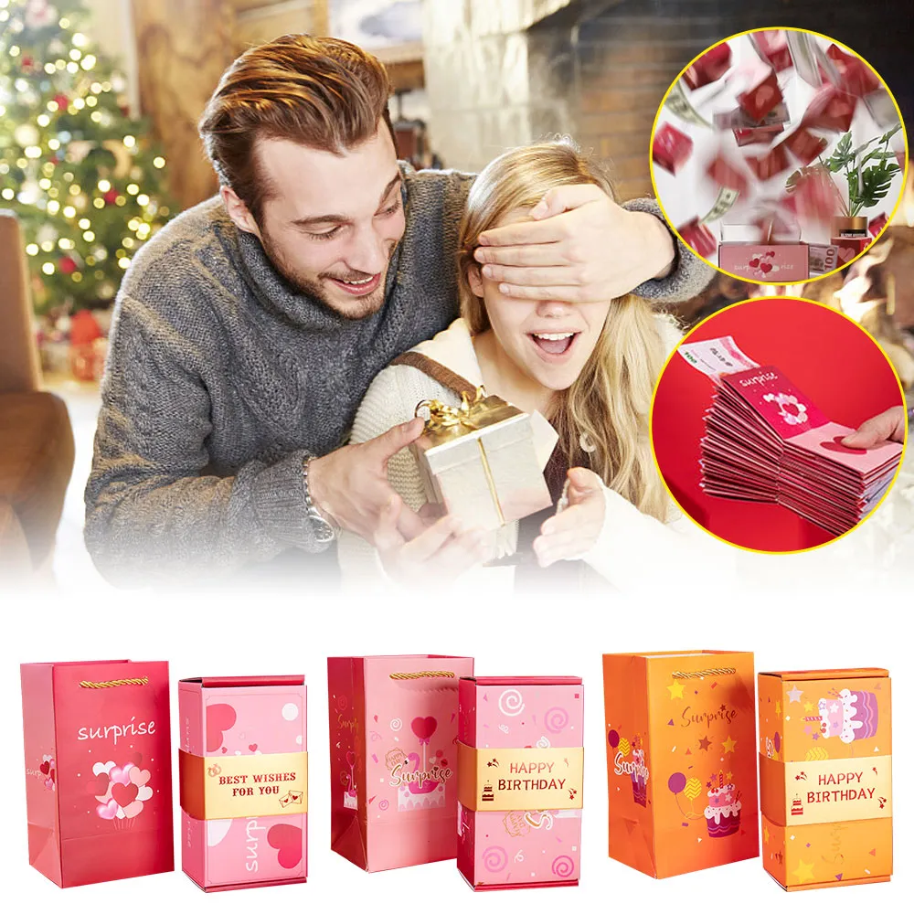 Red Packet Box Folding Bounce Gift Box Surprise Jumping Box Red ...