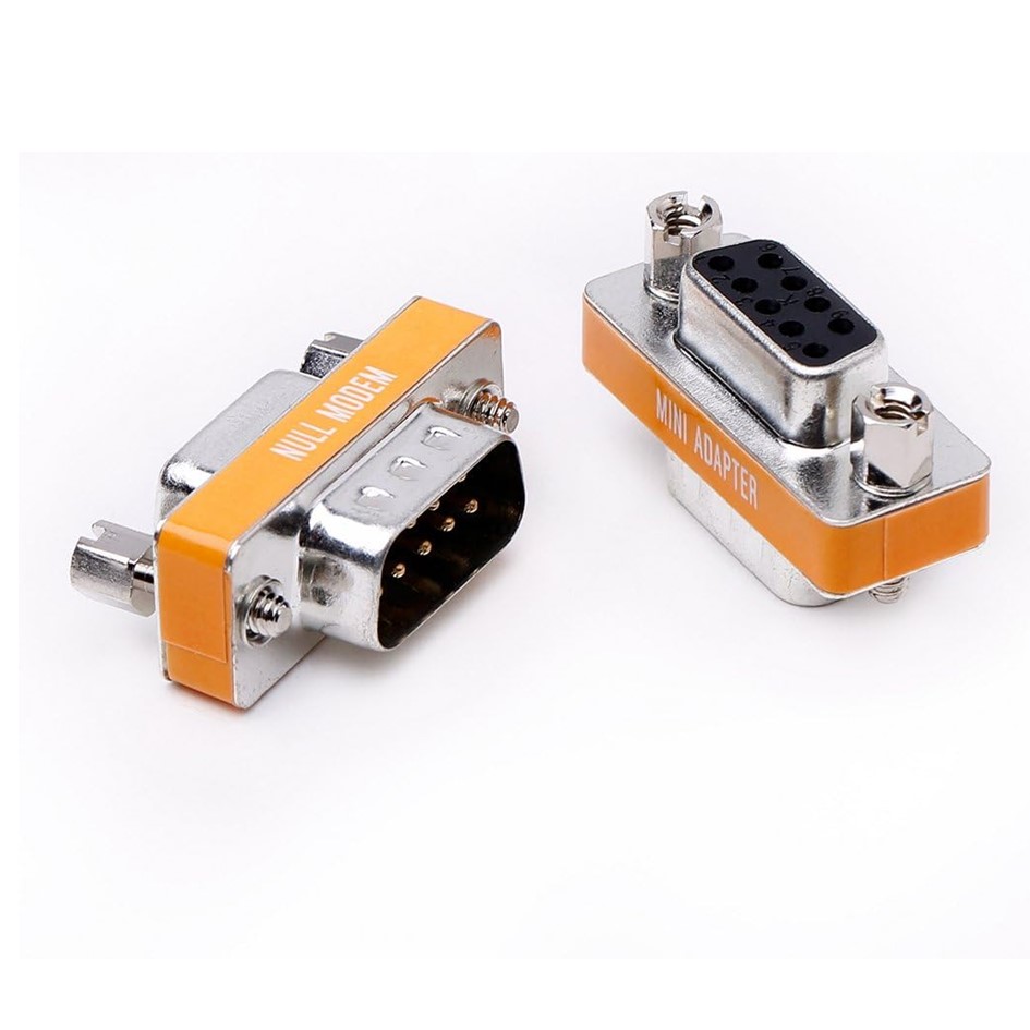 2PCS DB9 Null Modem Adapter Male Female / RS232 Null M/F / Serial Port ...