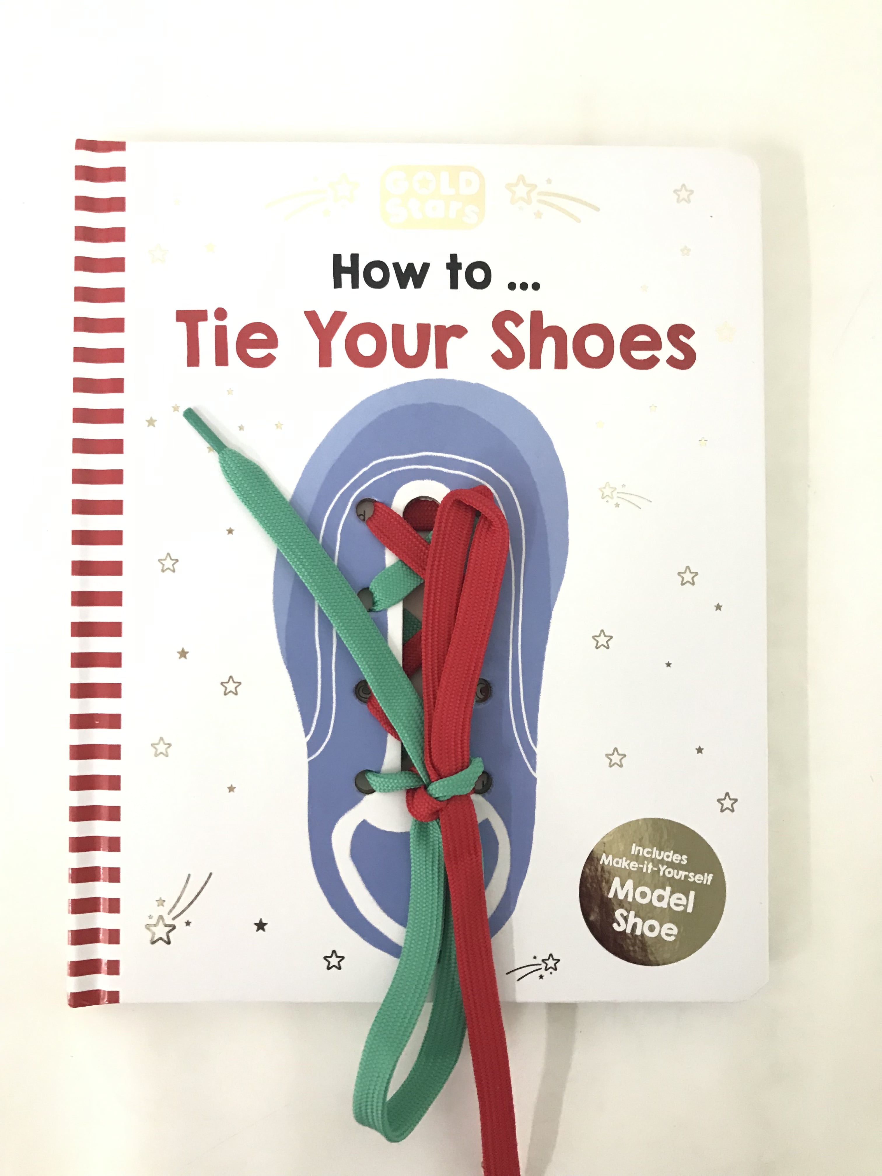 Curated visual reference: Gallery Detail: Gold Stars Tie Your Shoes Educational Book To Develop Motor