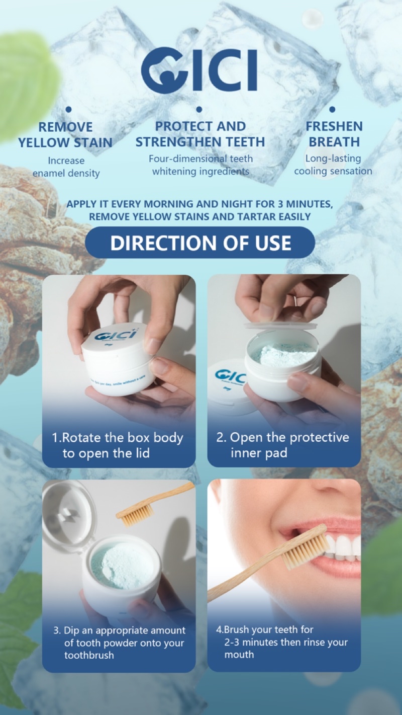 CICI Probiotic Whitening Tooth Powder (OSMY BY SOM1) - Whiten Teeth ...