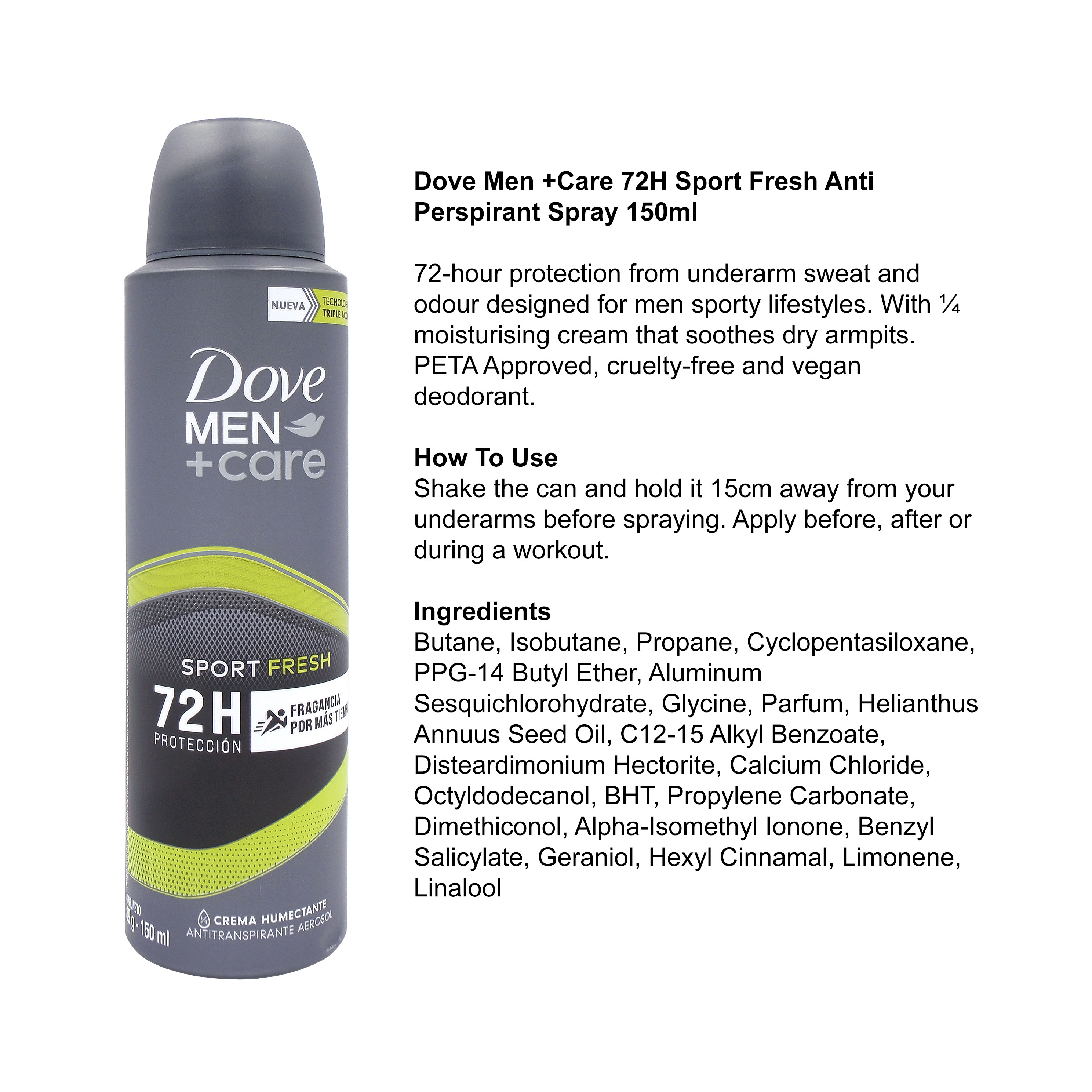 BREEZE DEODORANTE SPRAY MEN 72H DRY PROTECTION 150 ML