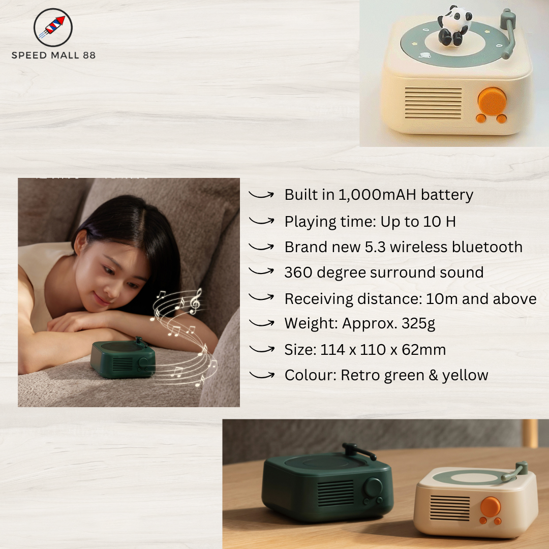 [SG ready stock ️ ️] Portable Bluetooth Wireless Speaker Retro ...
