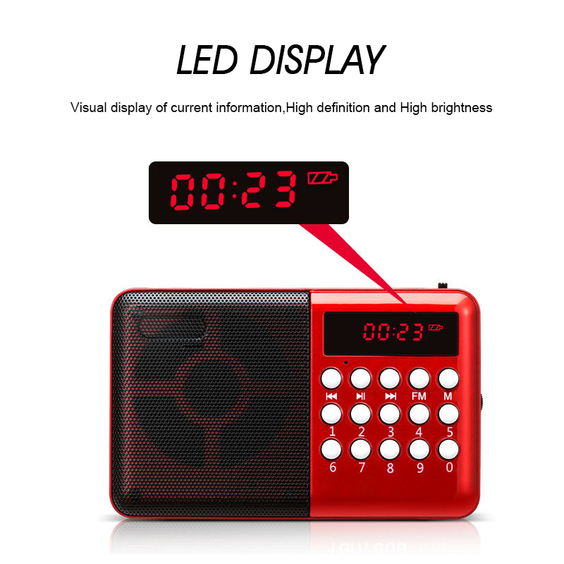 Mini Portable Radio Handheld Digital | FM | USB | TF | MP3 | Player ...