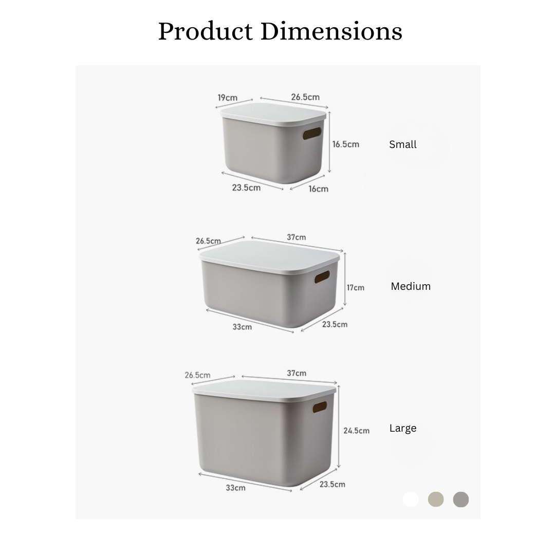 Japan Minimalist Stackable Plastic Storage Box with Lid Home Organizer ...