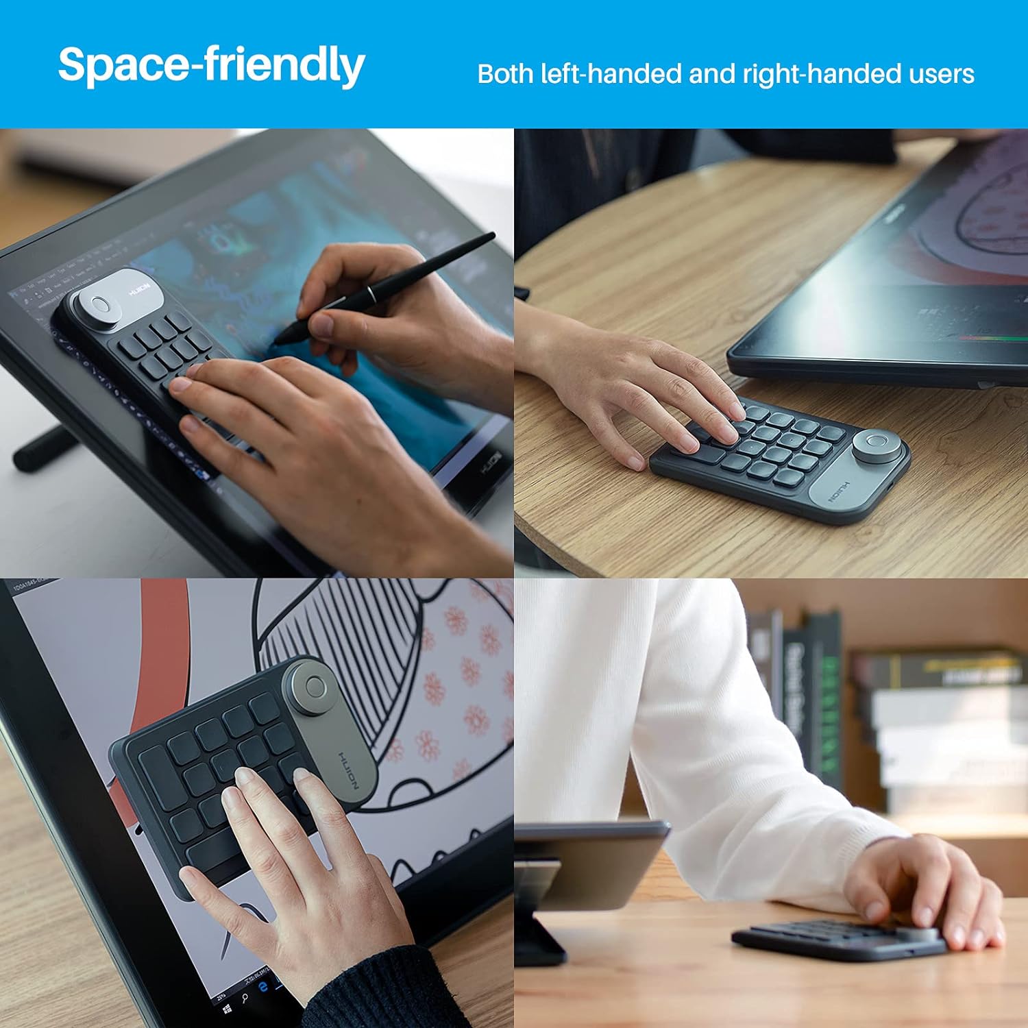 Huion Singapore INSPIROY Keydial Wireless K20 18 Keys Keyboard + Dial ...