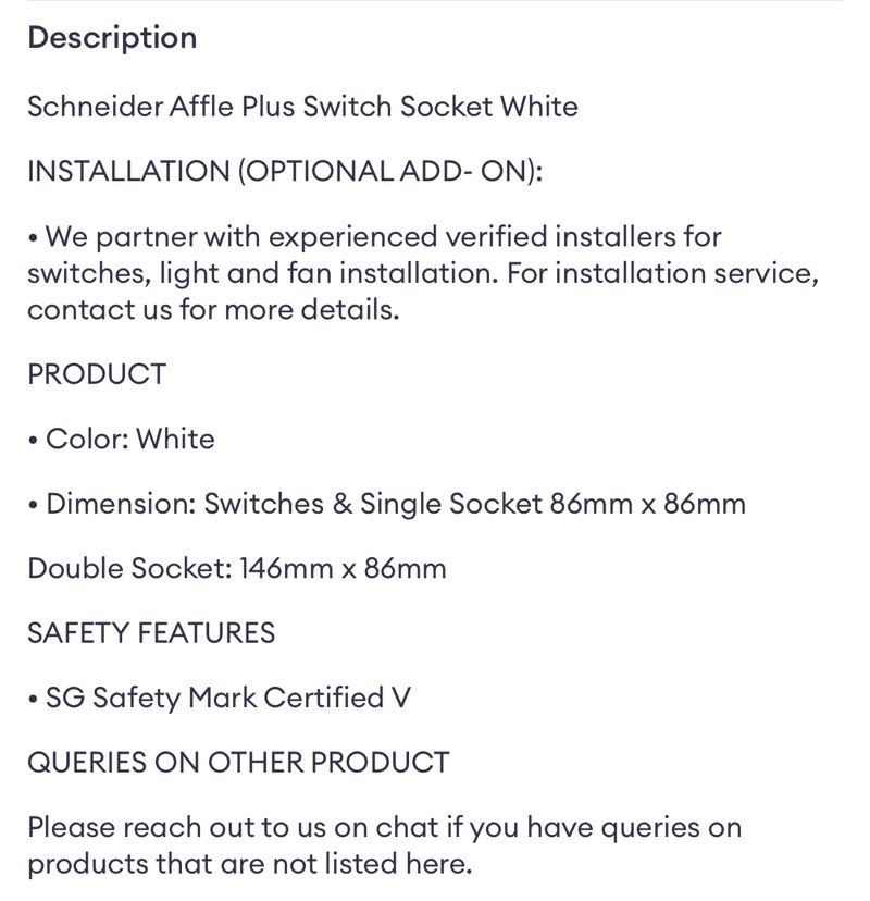 Schneider Affle Plus Switch Socket White | Shopee Singapore