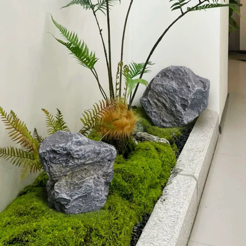 【SG Evergreen.】Stone Rock for Garden Landscape Deco Fake Pebbles ...