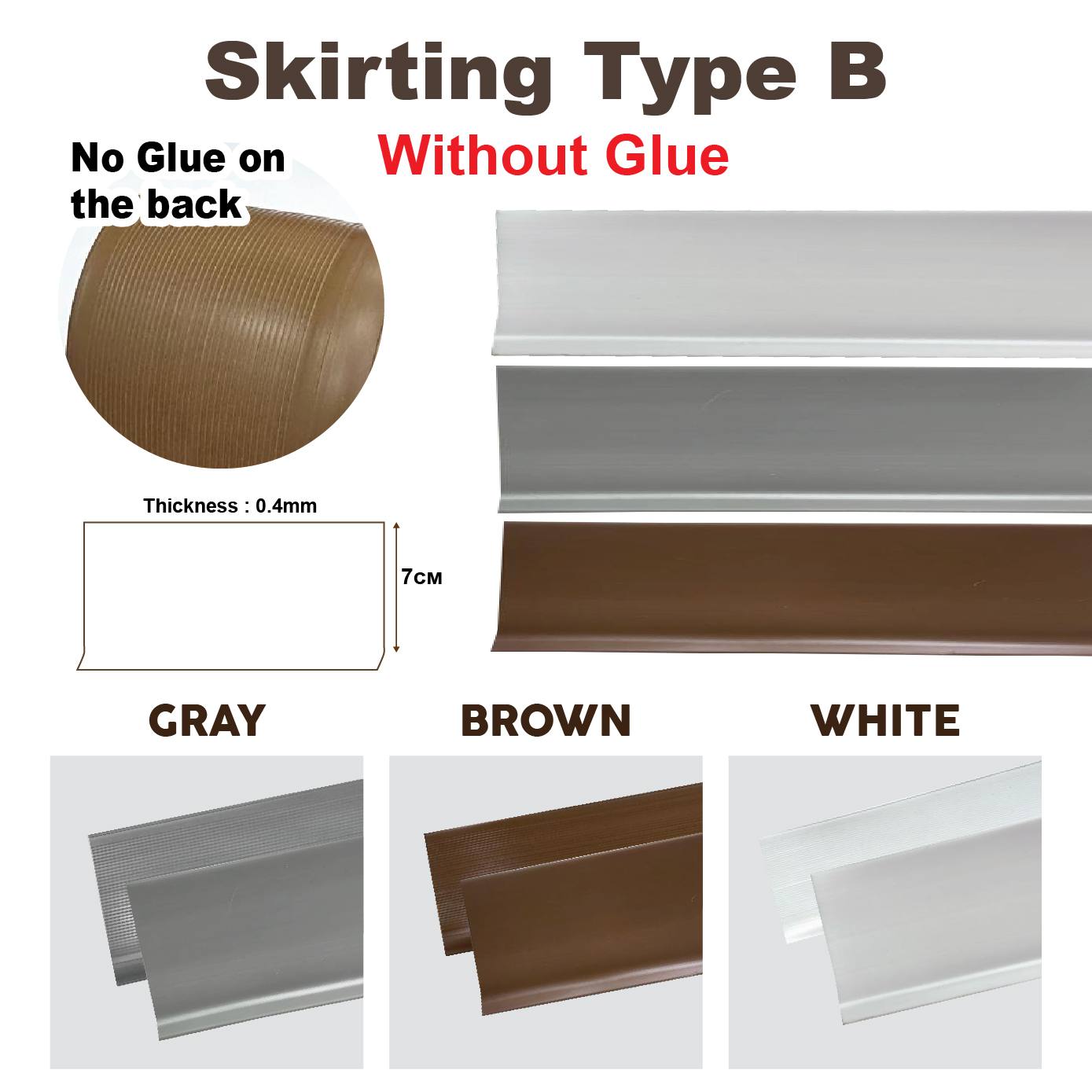 Vinyl PVC Closing Edge Closing Strip Flooring Ending Trimming Finishing ...